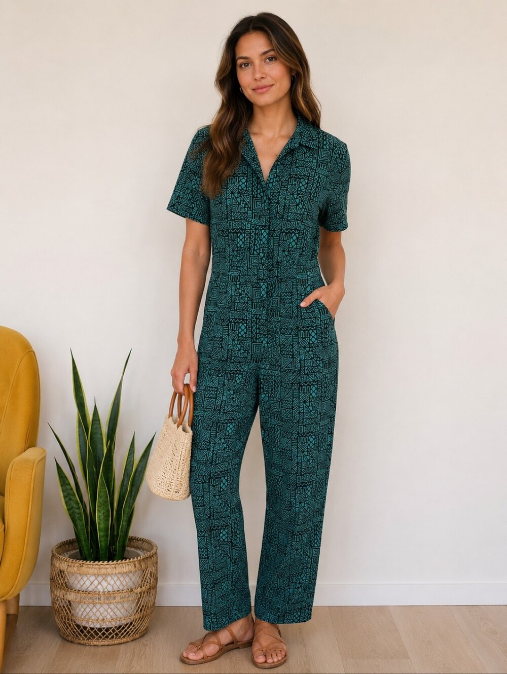Twik Abstract Printed Jumpsuit